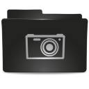 Folder Black Pictures Icon 128x128 png